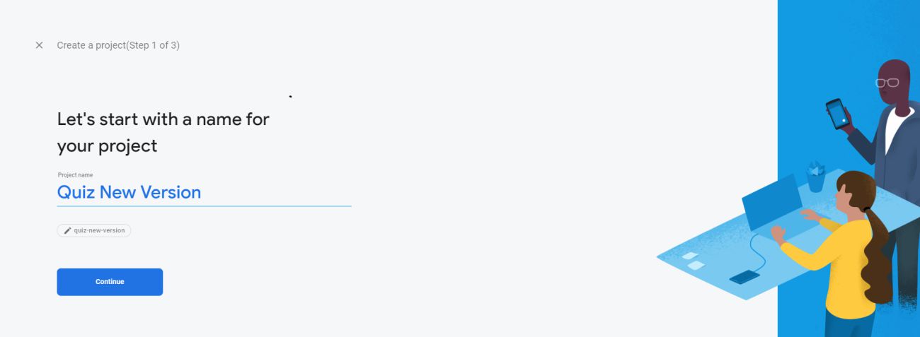 Firebase Project Creation Step 1
