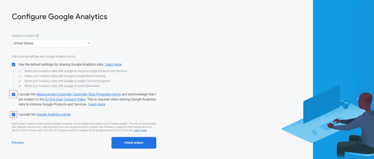 Firebase Project Creation Step 3