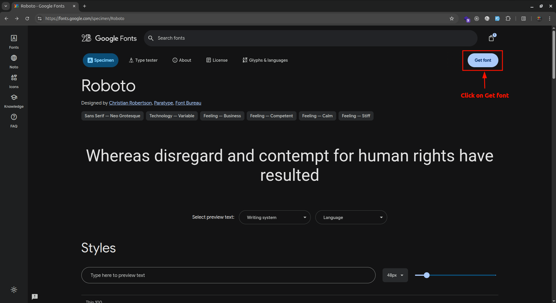 Font Change S2